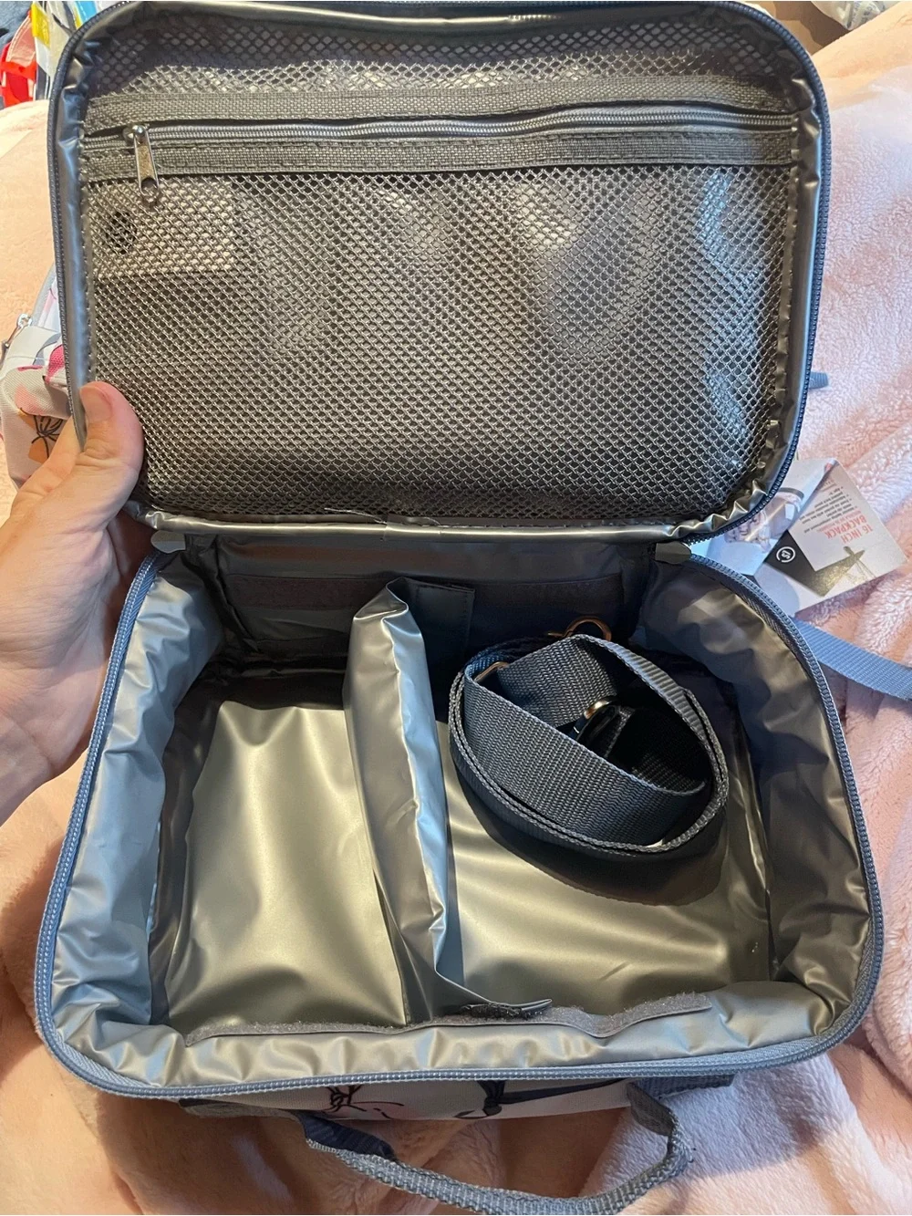 NWT BUNDLE Backpack and Lunchbox in Multicolored Bow Pattern